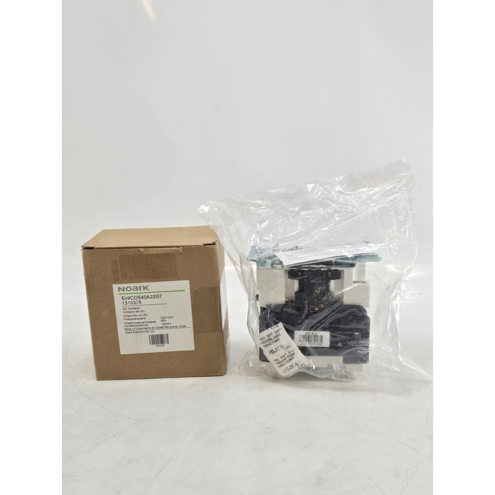 Noark‎ Ex9CDS40A22G7 1310375 IEC Contactor - 40 Amp - 2NO+2NC 120VAC